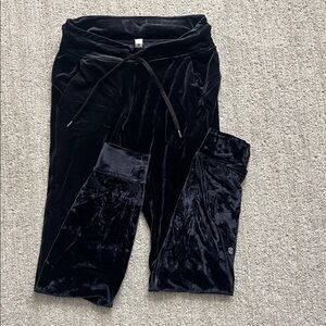 Lululemon Athletica Black Velour Pants